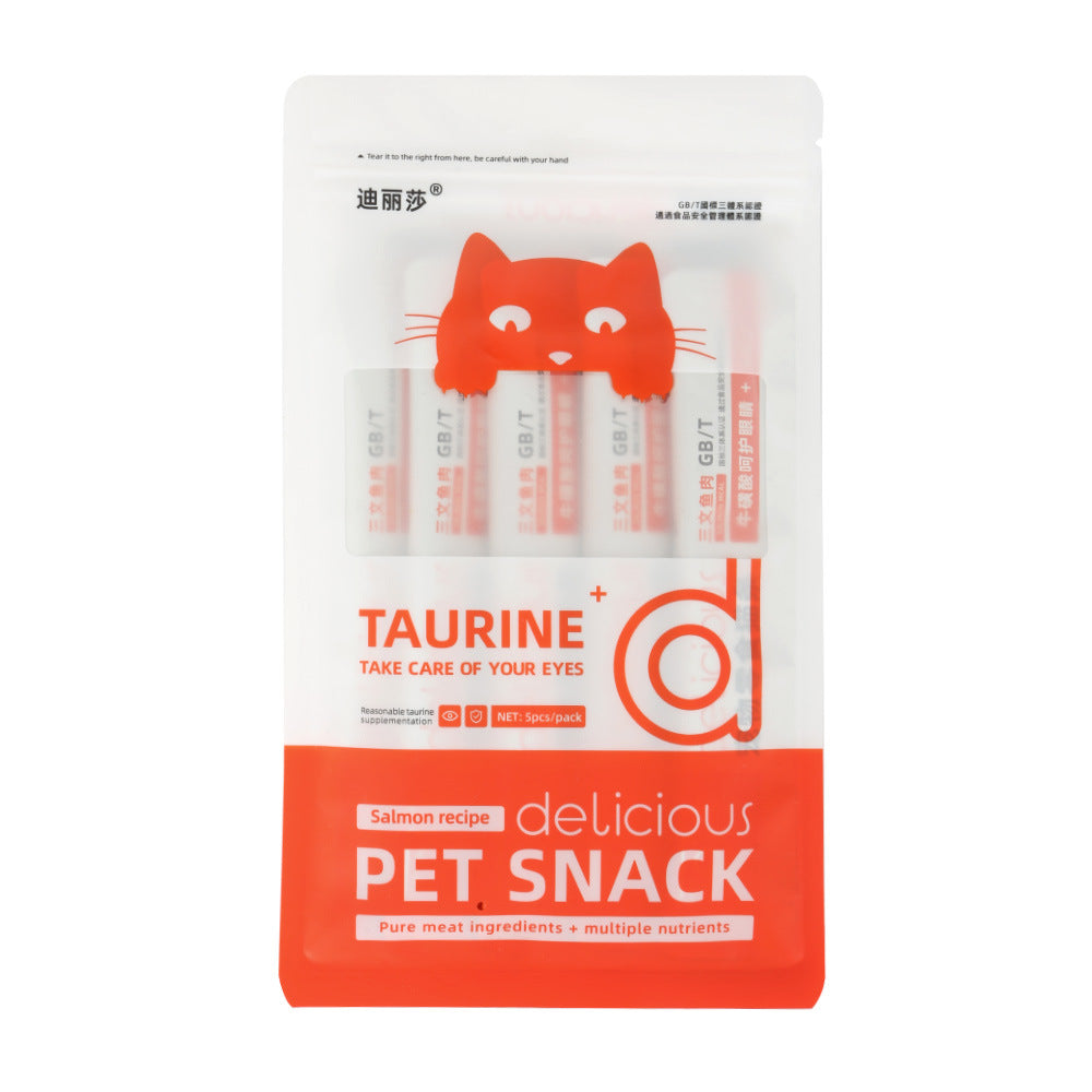 Delisha Pet Snacks Fluid Wet Food Consists of Tuna, Salmon, Chicken