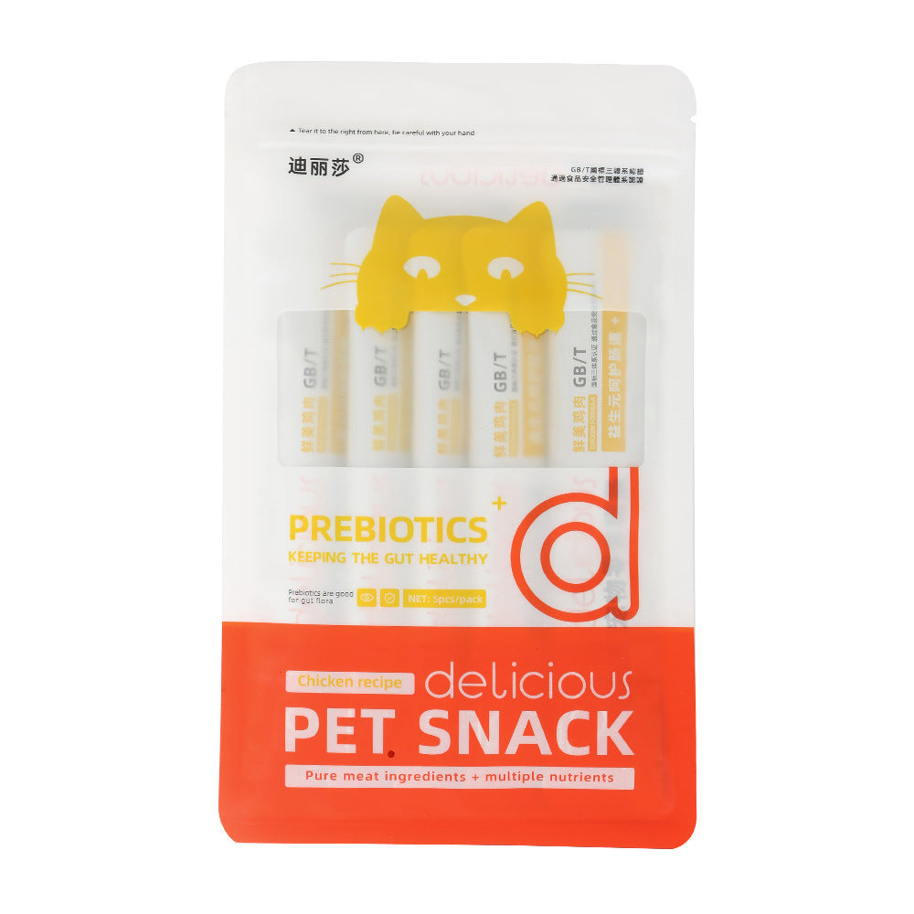 Delisha Pet Snacks Fluid Wet Food Consists of Tuna, Salmon, Chicken