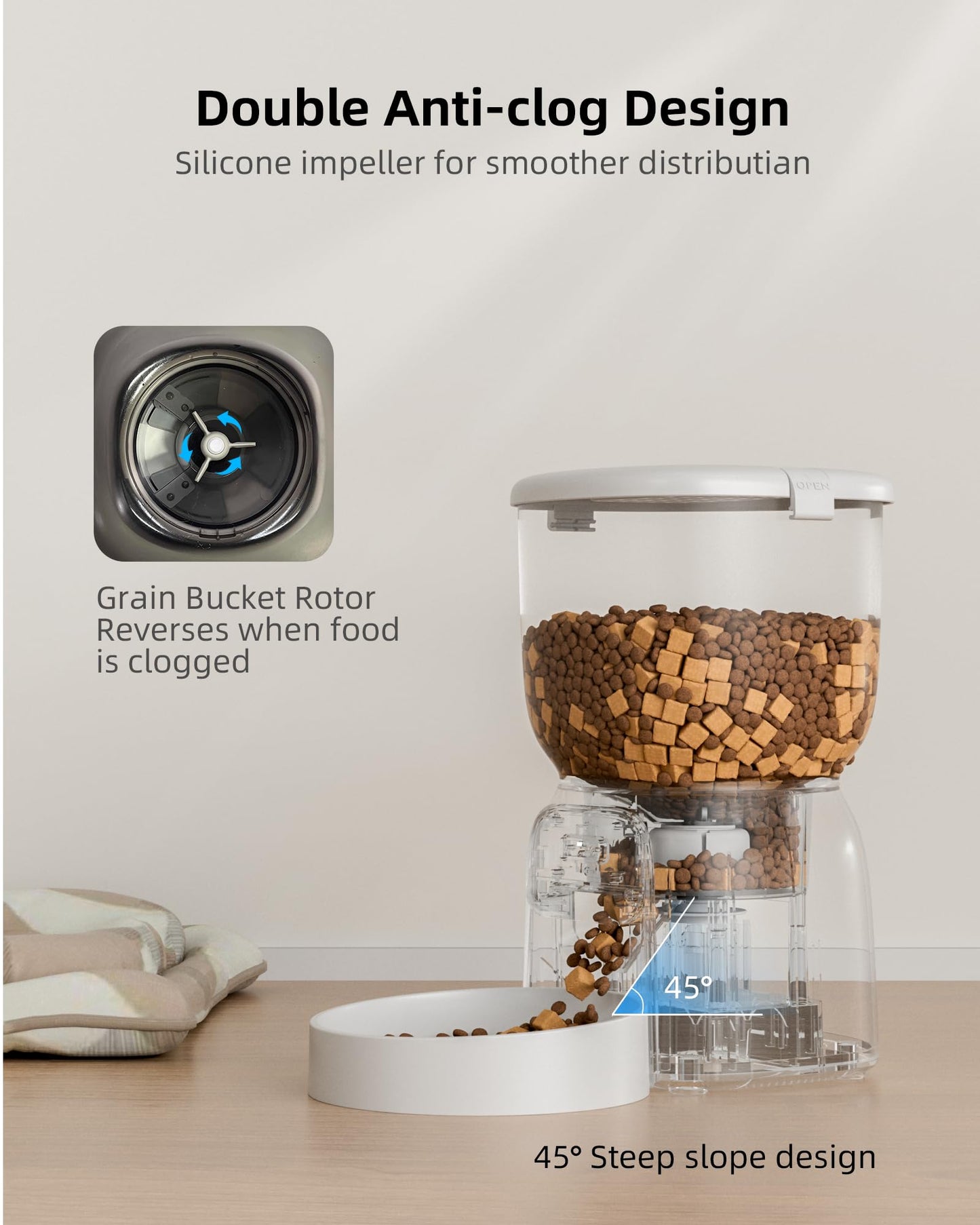 Smart Automatic Cat Feeder – Remote Control & Scientific Feeding